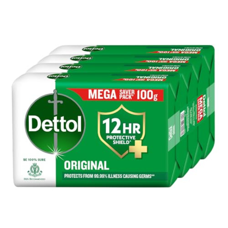 Dettol Soap 4 Pack - Original 100g
