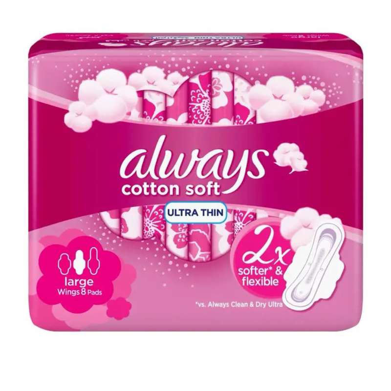 Always Cotton Soft Ultra Thin 8's Long
