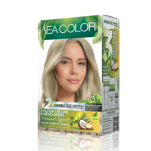 SEA_COLOR_Ammonia_Free_Hair_Dye_Platinum_Blonde_0.1_50ml