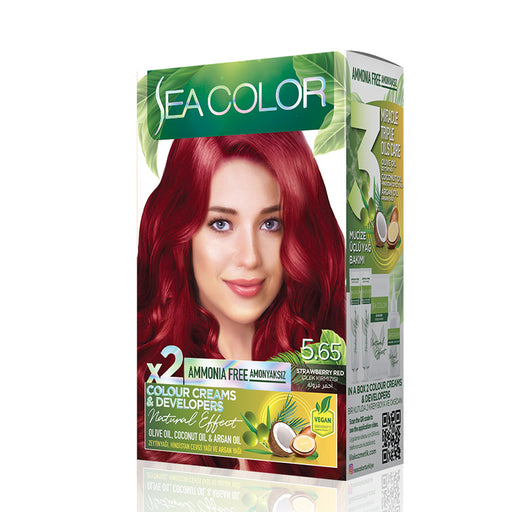 SEA_COLOR_Ammonia_Free_Hair_Dye_Strawberry_Red_5.65_50ml