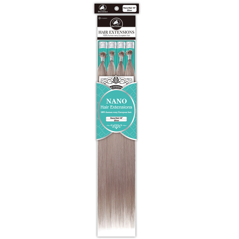 Dressmake_Human_Remy_Nano_Hair_18_Inch_Silver