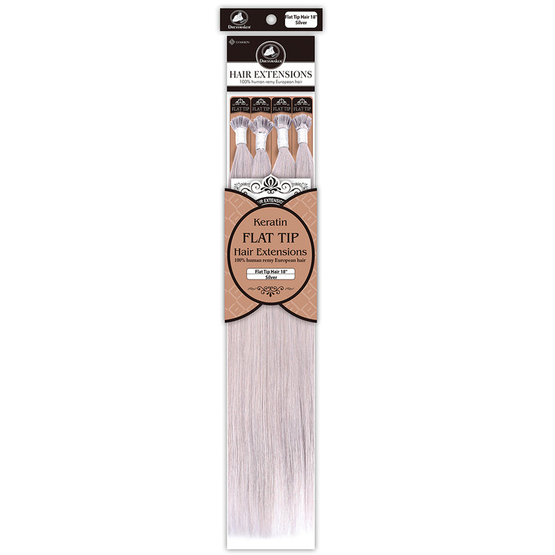 Dressmaker_Keratin_Flat_Tip_Straight_Hair_Extensions_18_Inch_Sliver