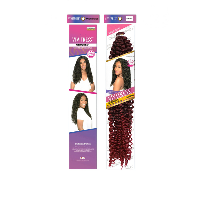 VIVITRESS_Water_Twist_Crochet_Hair_22"-T1B/BG