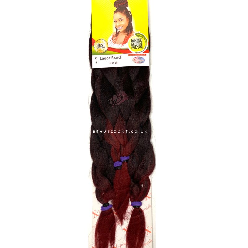 Xpression Lagos Braid Pre Stretched Hair Extensions - 2x42" - 2x46" Lengths