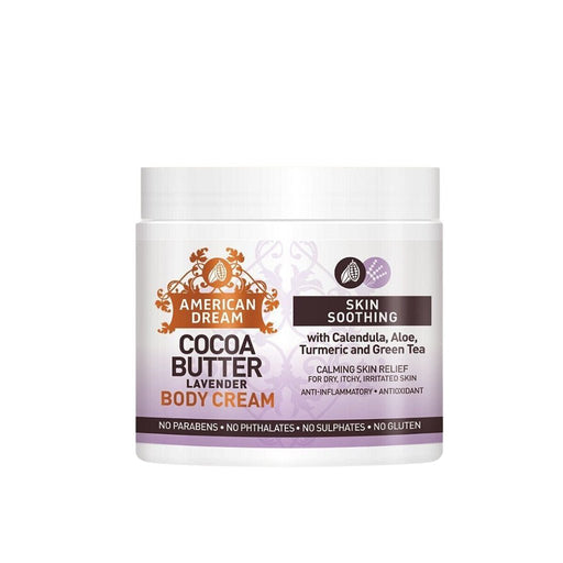 American Dream Cocoa Butter Lavender Skin Smoothing Cream Jar 453g, American Dream, Beautizone UK