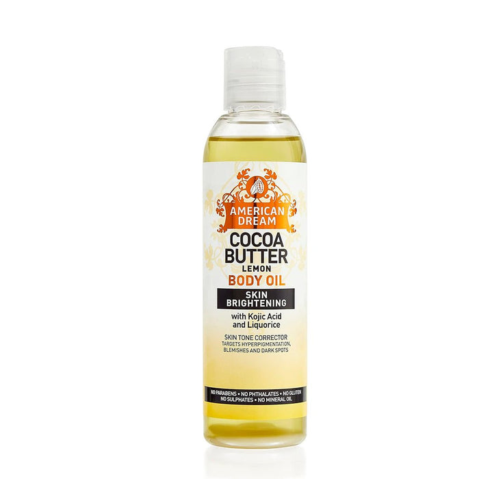 American Dream Cocoa Butter Lemon Body Oil 200ml, American Dream, Beautizone UK