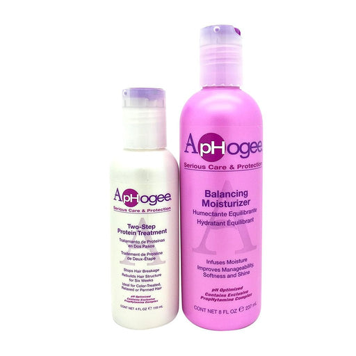 Aphogee -Two Step Treatment (4oz) & Balancing Moisturizer (8oz) Limited Edition, Aphogee, Beautizone UK