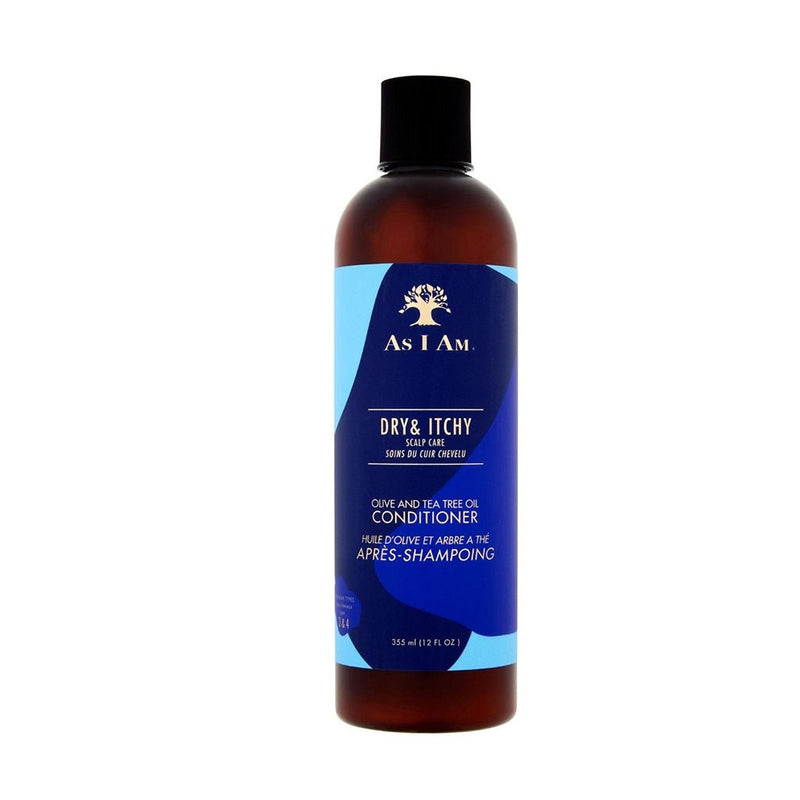 As I Am Dry & Itchy Scalp Care Olive & Tea Tree Oil Conditioner 355ml, As I Am, Beautizone UK