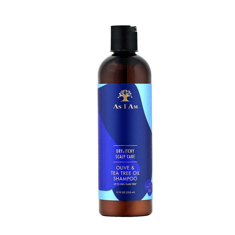 As I Am Dry & Itchy Scalp Care Olive & Tea Tree Oil Shampoo 355ml, As I Am, Beautizone UK