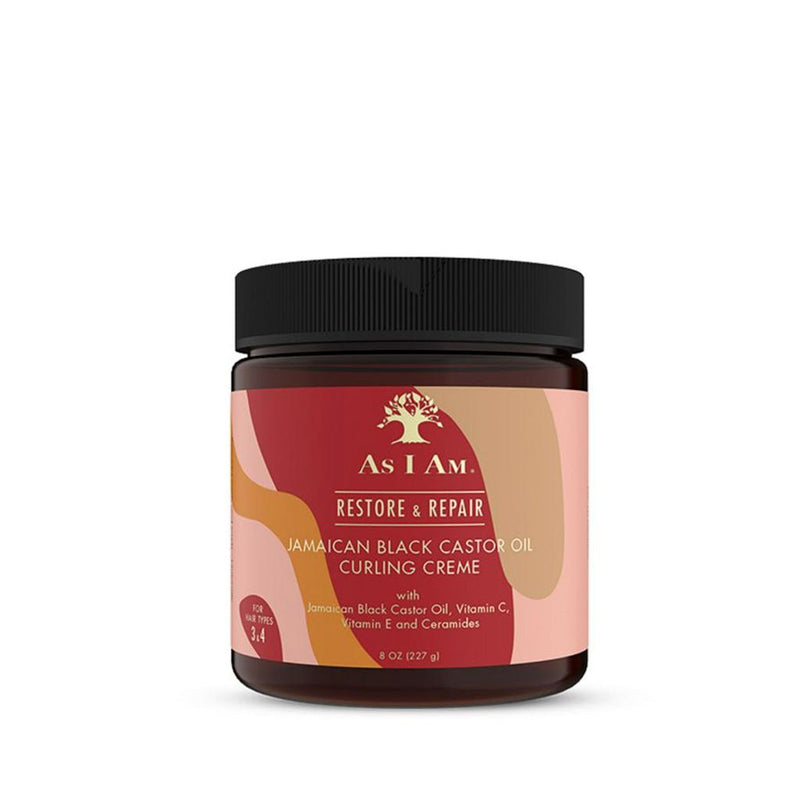 As I Am JBCO Jamaican Black Castor Oil Curling Creme Jar 227g, As I Am, Beautizone UK