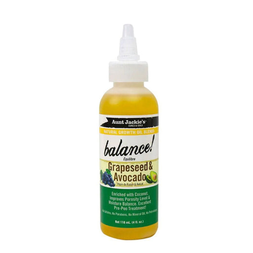 Aunt Jackie’s Balance Grapeseed & Avocado Oil 118ml, Aunt Jackie's, Beautizone UK