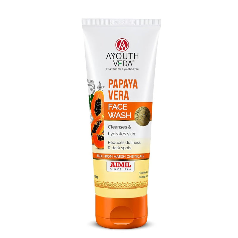 AYouthveda Papaya Vera Face Wash 100g, Ayouthveda, Beautizone UK