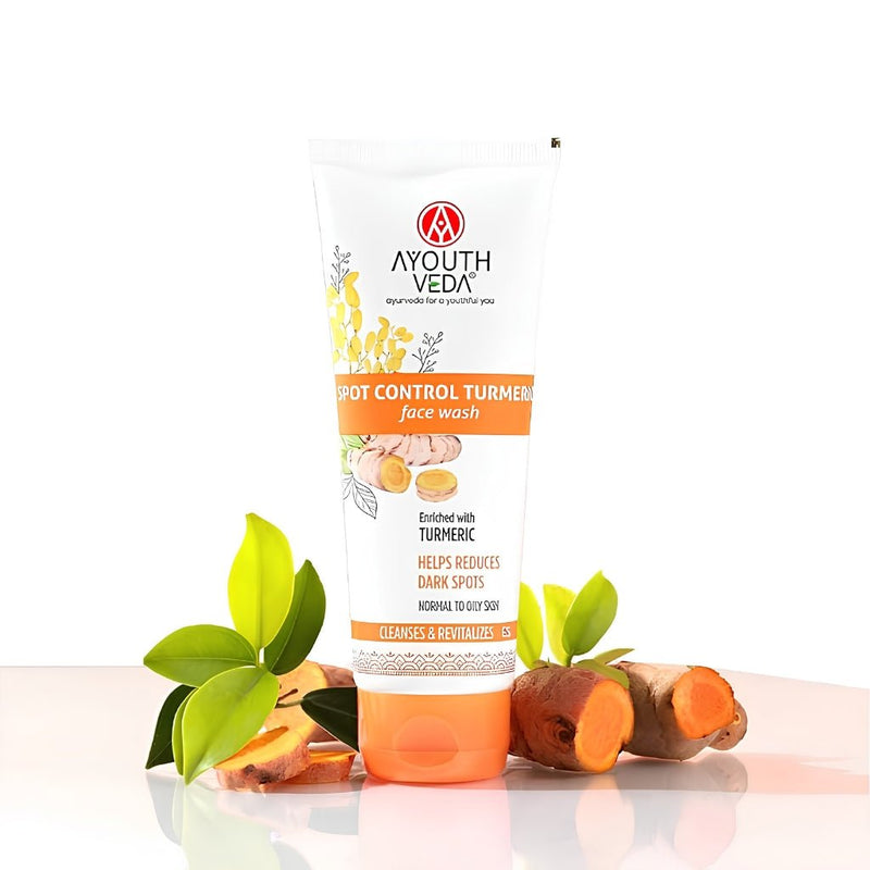 AYouthveda Spot Control Turmeric Face Wash 100ml, Ayouthveda, Beautizone UK