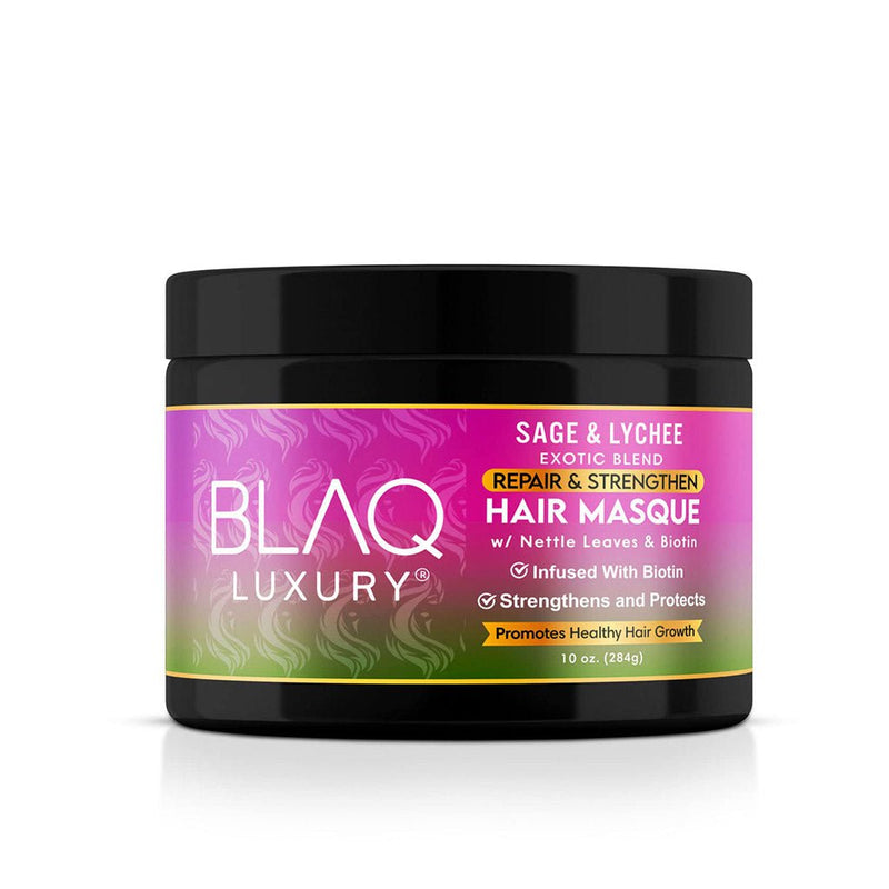 Blaq Luxury Sage & Lychee Repair and Strengthen Hair Masque 284g, Blaq Luxury, Beautizone UK