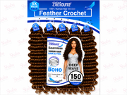 Blissource Feather Crochet Deep Curl 18 inch hairstyle detail