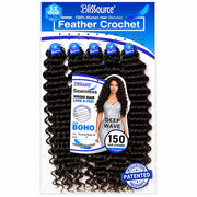 Blissource Feather Crochet Deep Curl 18 inch hair