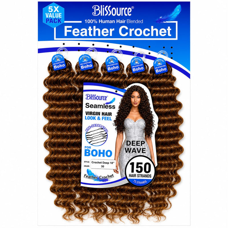 Blissource Feather Crochet Deep Curl shade 30