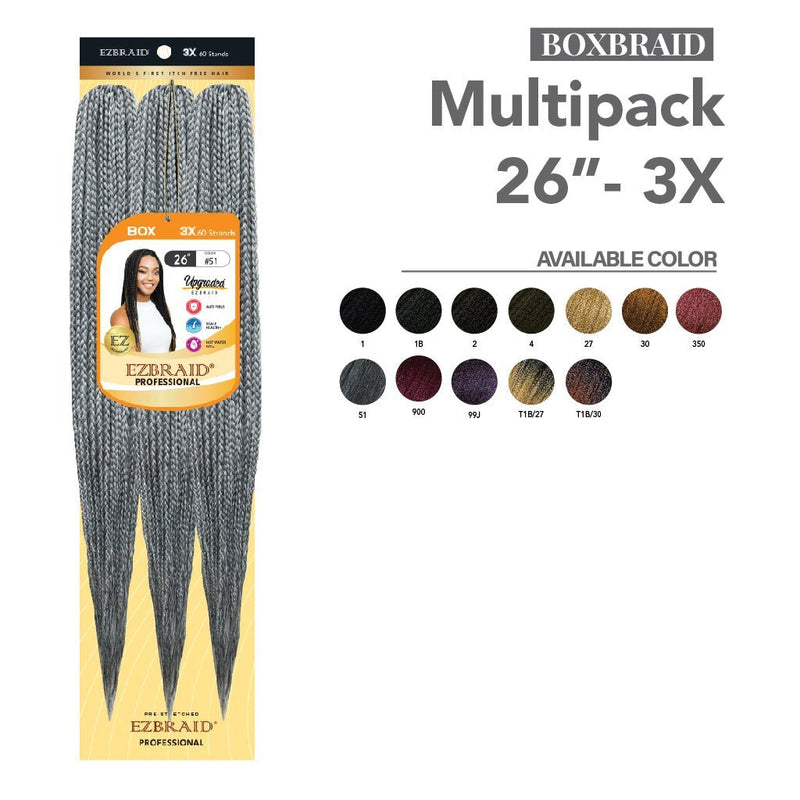 Box Professional 26" - 3X, EZ BRAID, Beautizone UK