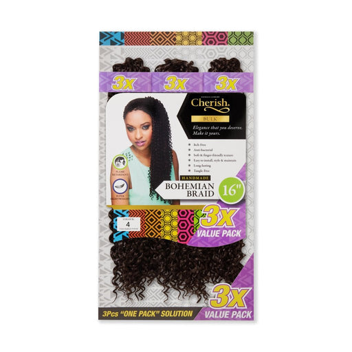 Cherish Bohemian Bulk 16'' Crochet Braids 3 Pack Value, Cherish, Beautizone UK