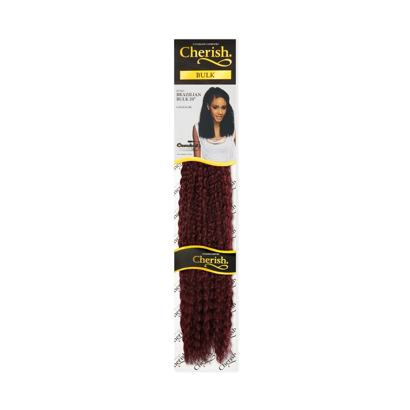 Cherish Brazilian Hair Bulk 20'' Crochet Hair Braids Bulk All Colors, Cherish, Beautizone UK