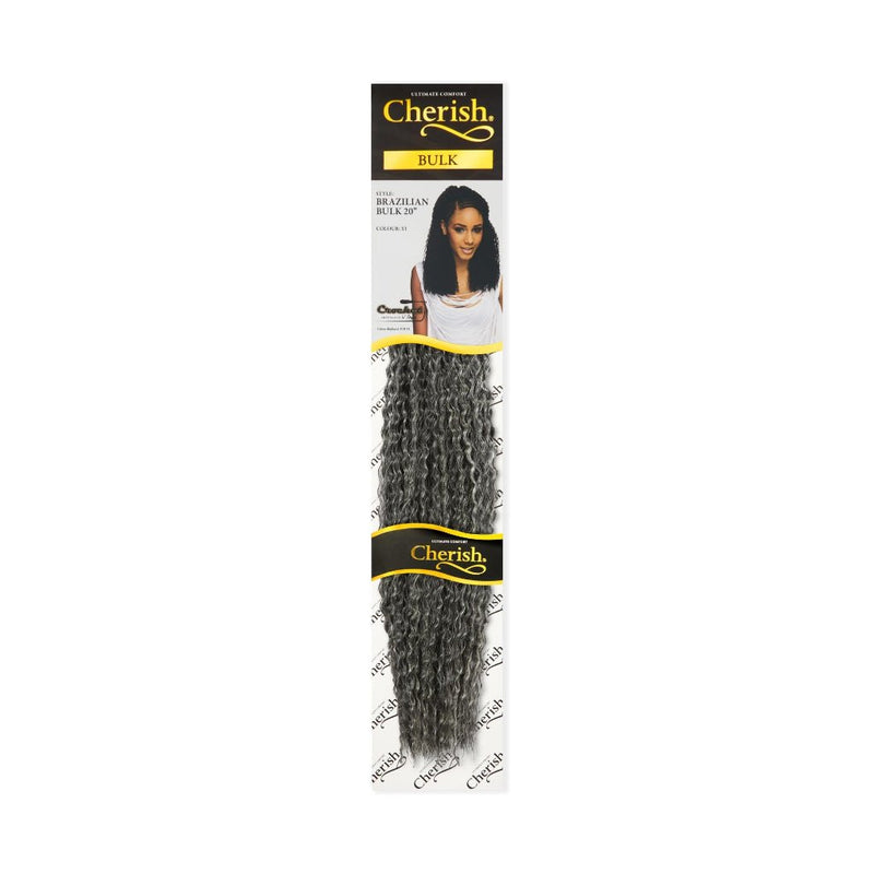 Cherish Brazilian Hair Bulk 20'' Crochet Hair Braids Bulk All Colors, Cherish, Beautizone UK