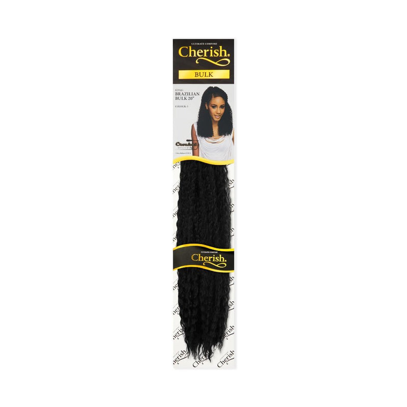 Cherish Brazilian Hair Bulk 20'' Crochet Hair Braids Bulk All Colors, Cherish, Beautizone UK