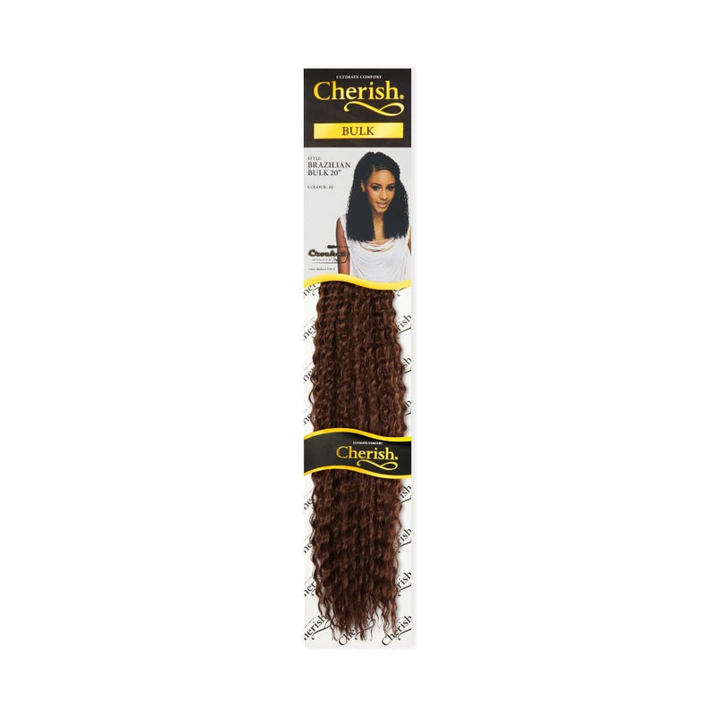 Cherish Brazilian Hair Bulk 20'' Crochet Hair Braids Bulk All Colors, Cherish, Beautizone UK