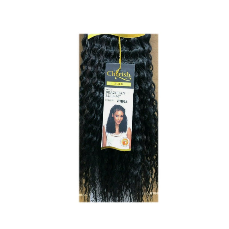 Cherish Brazilian Hair Bulk 20'' Crochet Hair Braids Bulk All Colors, Cherish, Beautizone UK