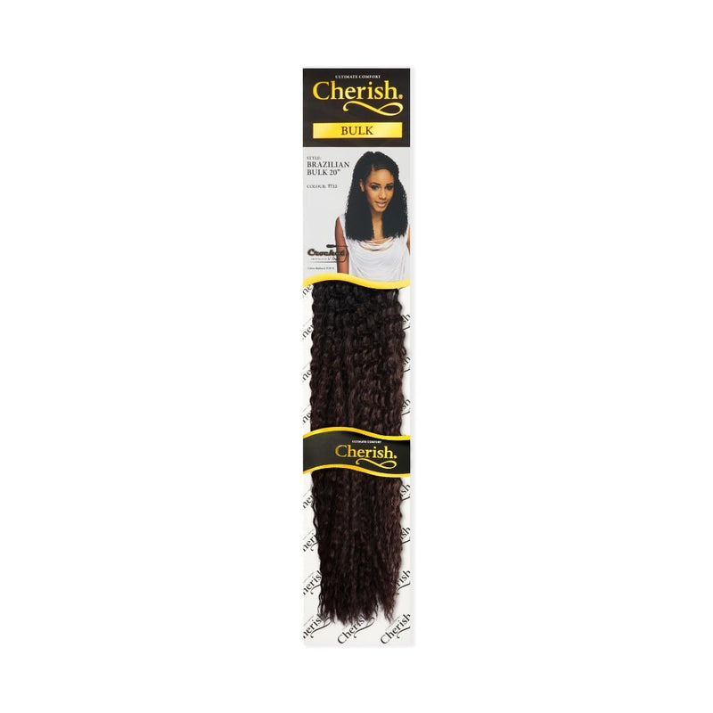 Cherish Brazilian Hair Bulk 20'' Crochet Hair Braids Bulk All Colors, Cherish, Beautizone UK