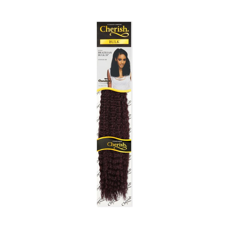 Cherish Brazilian Hair Bulk 20'' Crochet Hair Braids Bulk All Colors, Cherish, Beautizone UK