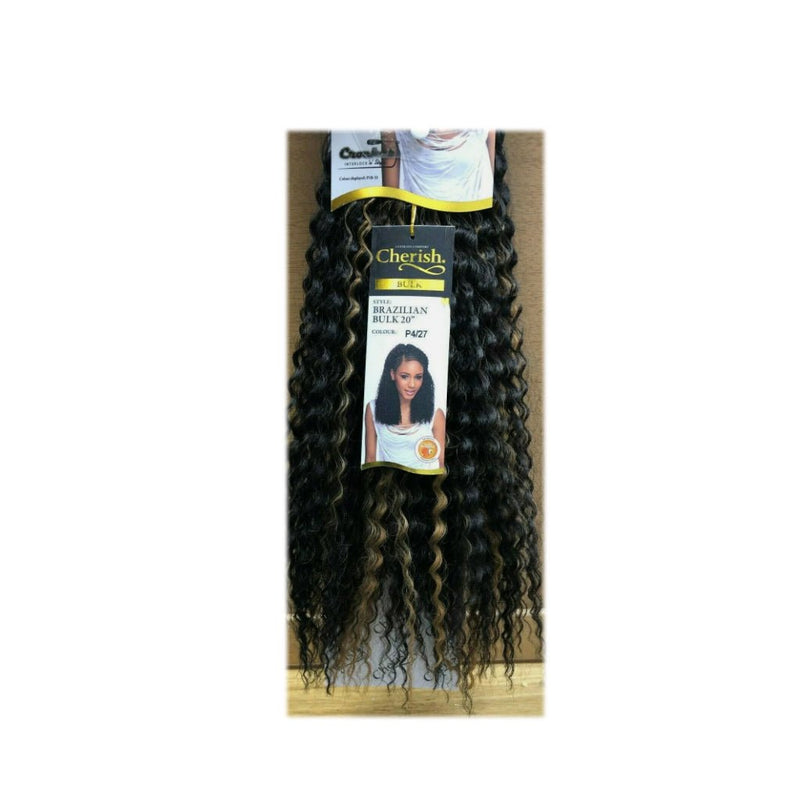Cherish Brazilian Hair Bulk 20'' Crochet Hair Braids Bulk All Colors, Cherish, Beautizone UK