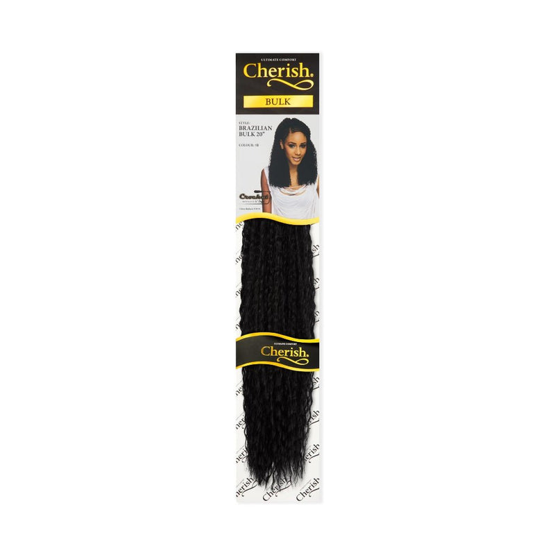 Cherish Brazilian Hair Bulk 20'' Crochet Hair Braids Bulk All Colors, Cherish, Beautizone UK