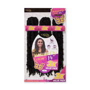 Cherish Bulk Butterfly Locs Crochet Hair 3x Value Pack - 14" Inches, Cherish, Beautizone UK