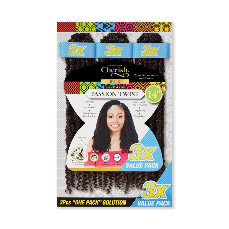 Cherish Passion Twist Crochet Hair 3x Value 14" Lengths, Cherish, Beautizone UK