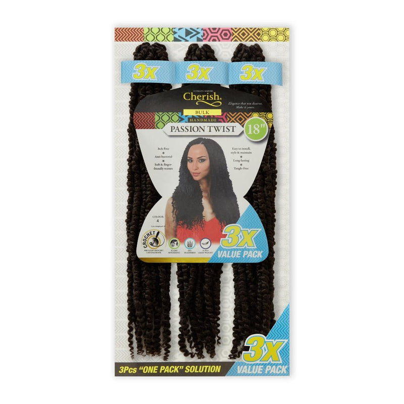 Cherish Passion Twist Crochet Hair 3x Value 18" Length, Cherish, Beautizone UK