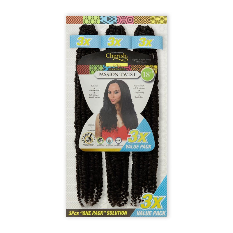 Cherish Passion Twist Crochet Hair 3x Value 18" Length, Cherish, Beautizone UK