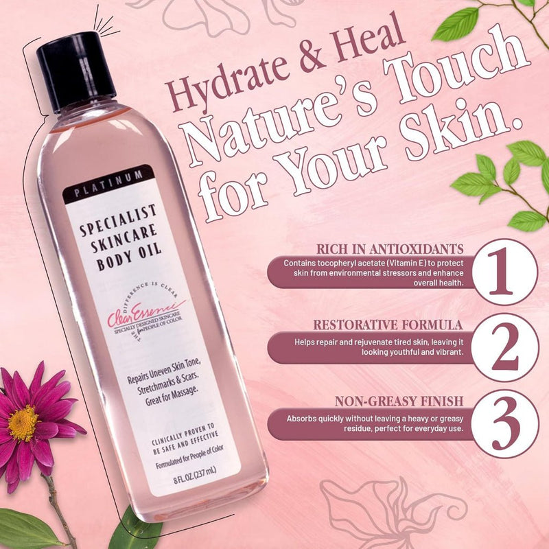 Clear Essence Specialist Skin Care Body Oil 237ml, Clear Essence, Beautizone UK