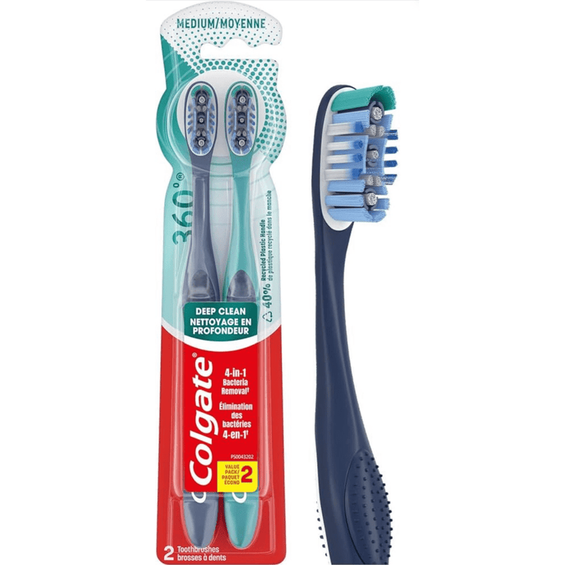 Colgate Toothbrush - 360 Whole Mouth Clean 2 Pack, Colgate, Beautizone UK