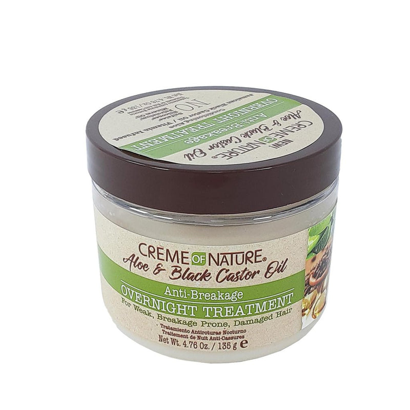 Creme of Nature Aloe & Black Castor Oil Anti - Breakage Overnight Treatment 135g, Creme of Nature, Beautizone UK