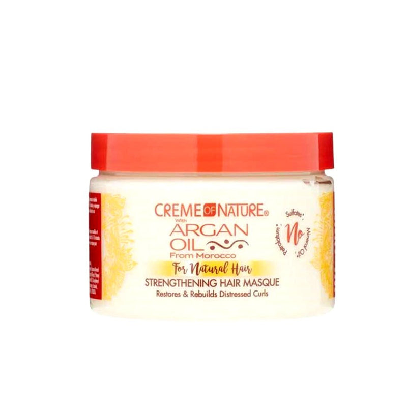 Creme of Nature Argan Oil Strengthening Hair Masque Curl Repairing Deep Treatment 326g, Creme of Nature, Beautizone UK