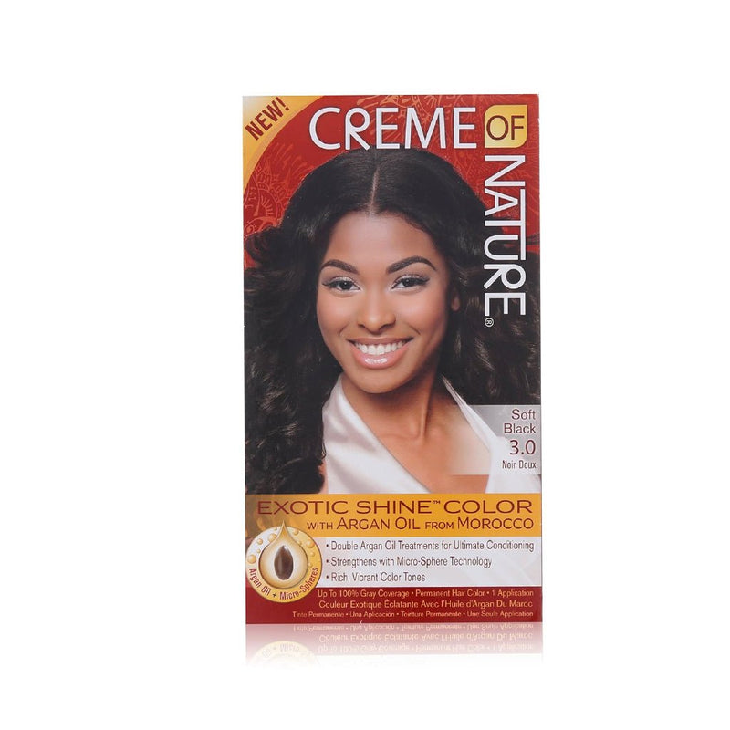 Creme of Nature Exotic Shine Permanent Hair Color (3.0 Soft Black), Creme of Nature, Beautizone UK