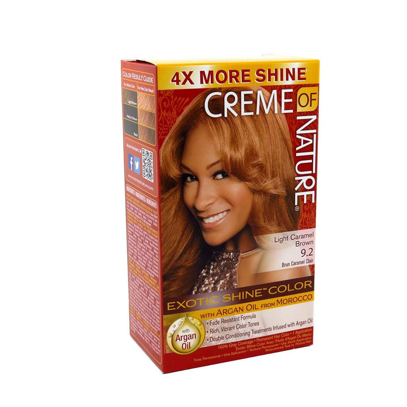 Creme of Nature Exotic Shine Permanent Hair Color (9.2 Light Caramel Brown), Creme of Nature, Beautizone UK