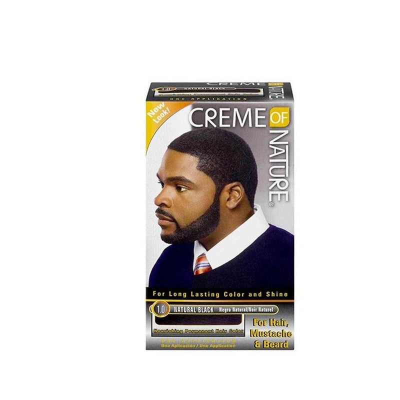 Creme of Nature Men Hair Dye For Hair Moustache And Beard Natural Black 1.0, Creme of Nature, Beautizone UK