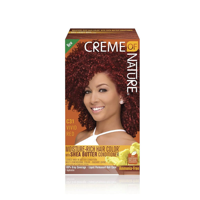 Creme of Nature Moisture Rich Hair Color with Shea Butter (C31 Vivid Red), Creme of Nature, Beautizone UK