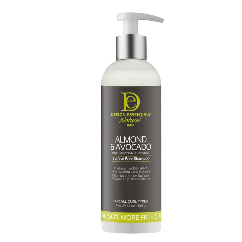 Design Essentials Almond & Avocado Moisturizing & Detangling Sulfate - Free Shampoo 365g, Design Essentials, Beautizone UK