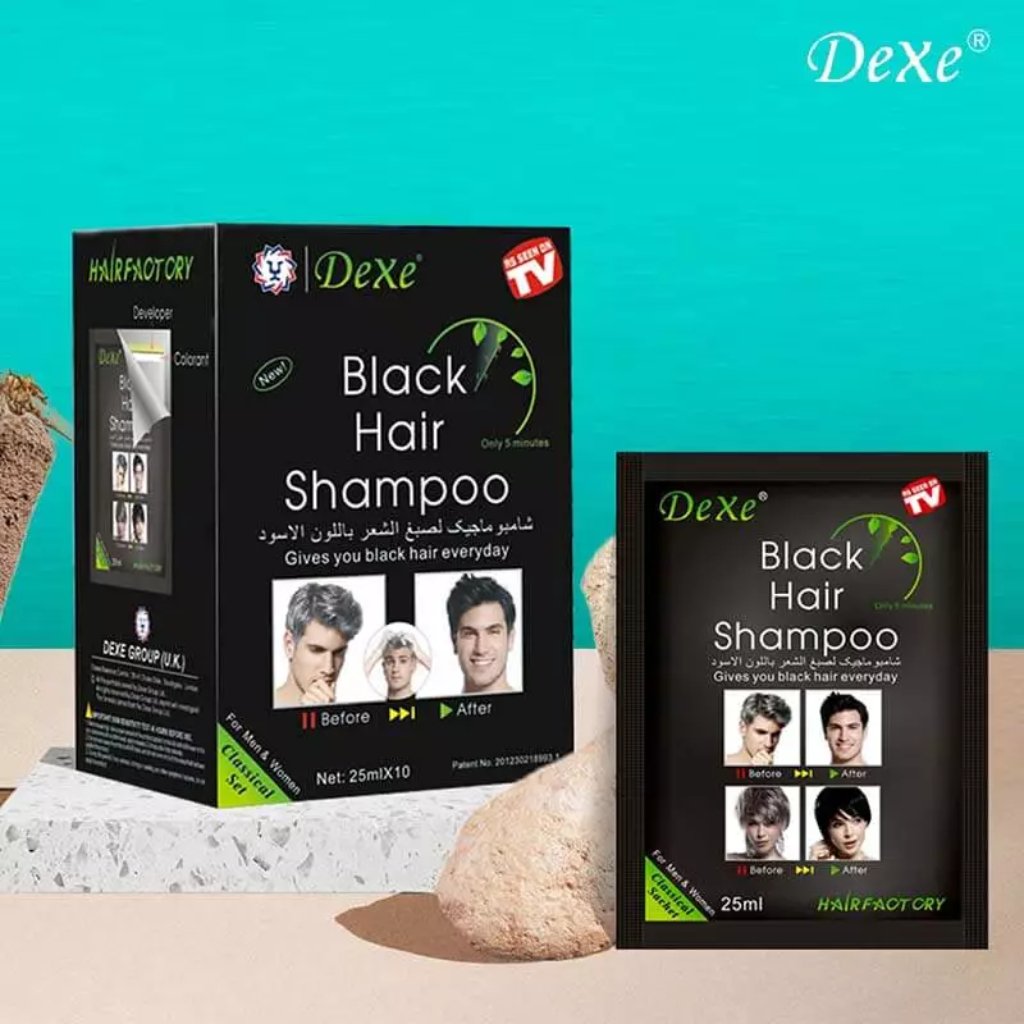 Dexe Black Color Hair Shampoo 25ml Sachets — Beautizone UK