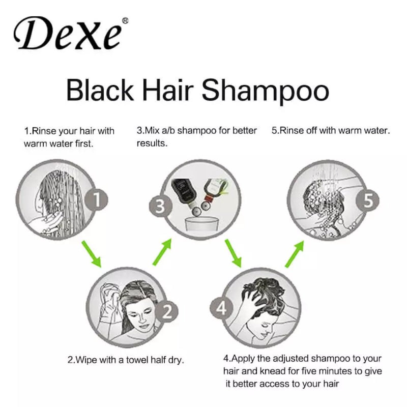 Dexe Black Color Hair Shampoo 25ml, Dexe, Beautizone UK