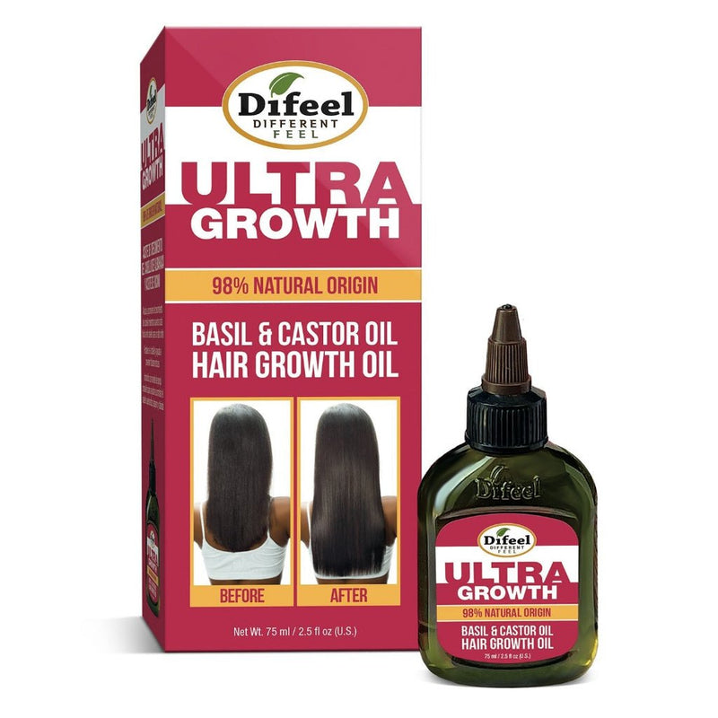 Difeel Ultra Growth Basil & Castor Hair Growth Oil 75ml, Difeel, Beautizone UK