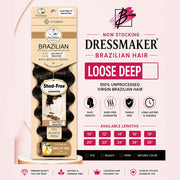 Dressmaker 100% Unprocessed Virgin Brazilian Loose Deep Natural Color, Dressmaker, Beautizone UK