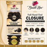 Dressmaker 100% unprocessed virgin remy Deep Wave lace closure 4x4 free part natural color, Dressmaker, Beautizone UK